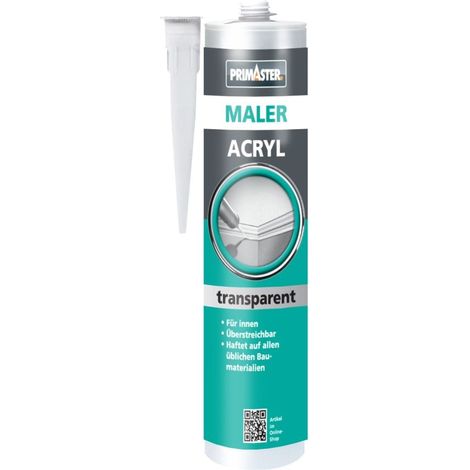 Primaster Maler-Acryl Transparent 300ml Dichtmasse Dichtstoff Bauacryl (1/2)