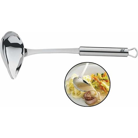 Mestolo Pezzo in silicone di acciaio inossidabile con finitura opaca
