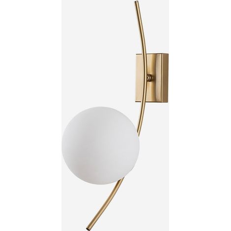 Metall-Wandleuchte mit Glas Hilal - Gold