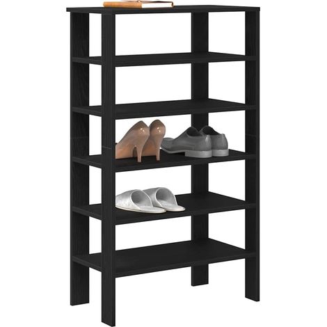 Schuhregal Schwarz 61x32x105 cm Holzwerkstoff