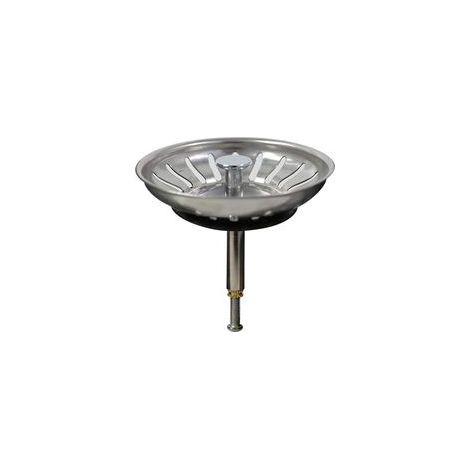 Bouchon Evier Cuisine Inox  Filtre Evier Cuisine Universel Bonde Evier avec Grille Evier Cuisine Antiblocage, Panier pour Evier Inox Vidange Rapide (1/3)