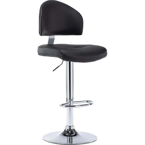 vidaXL Tabouret de bar Noir Similicuir (1/5)