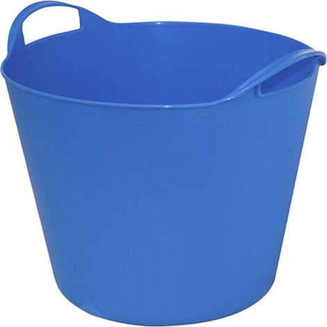 Secchio contenitore multiuso "Flex-bag" in polipropilene flessibile e lavabile -Blu / 15 litri