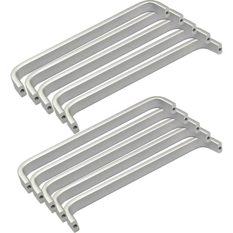 10 poignées de cuisine Qrity Mini en aluminium pour portes d'armoires, tiroirs de placards et meubles de chambre (160 mm) (1/5)