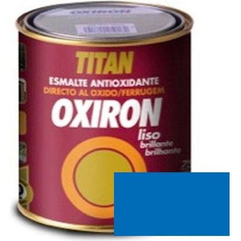-CAHERSA- PINTURA OXIRON LISO AZUL LUMINOSO 750 ML TITAN (1/3)