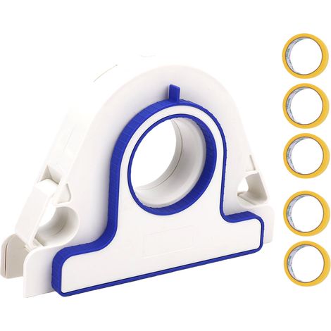 6pcs Dispensateur de ruban adhésif, Masking Machine Machine Portable Masking Masking Master Tape Dispensateur pour peindre Applicateur de bande de peinture polyvalente,jaune