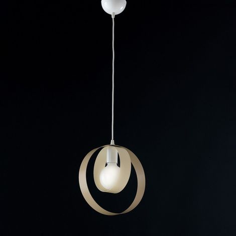 Hängelampe aus Eisen Elfenbein Tortora one light 25x h27 cm