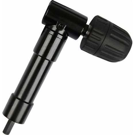 Mandrin à Angle Droit 90° Auto-Serrant, Mandrin Coude de Perceuse à Dégagement Rapide Embout Visseuse Renvoi d'angle Adaptateur de Foret de Mandrin Renvoi d'angle Droit pour Perceuse (1/5)