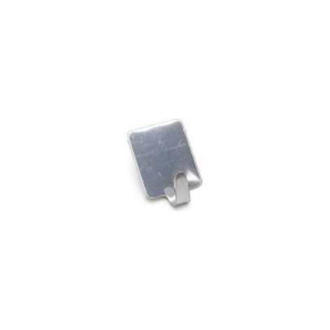 GANCIO ADESIVO INOX 1 POSTO MAURER BL.2PZ "ONE PRICE" (53372)