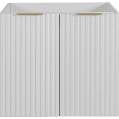 Mobile da bagno, Bianco + maniglia dorata, 60 x 57 x 46 cm (1/5)