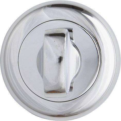 Panneau de toilettes rond court chromé