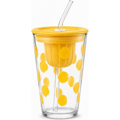 verre a eau jaune 480 ml de qualite, solide et durable (1/5)