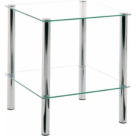 Table d'Appoint en Verre "Eliot" 47cm Transparent (1/2)