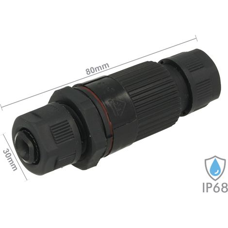 Connettore Manicotto di Collegamento IP68 3 Poli Modello Plug Play Maschio Femmina Piu Facile Max 2,5mmq (1/3)