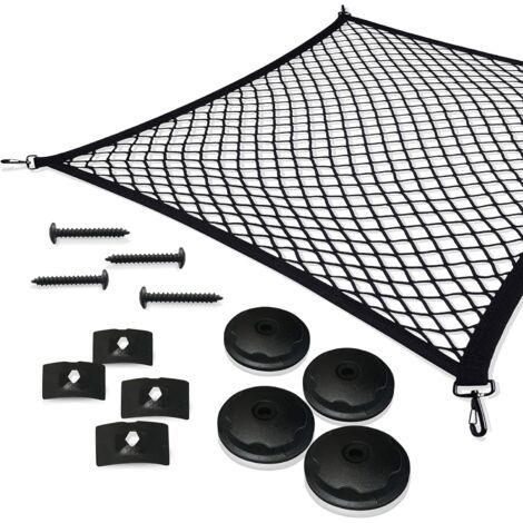Filet à bagages de voiture 110x60 cm – Nylon élastique – Sécurise vos affaires et animaux – Installation rapide sans perçage (1/5)