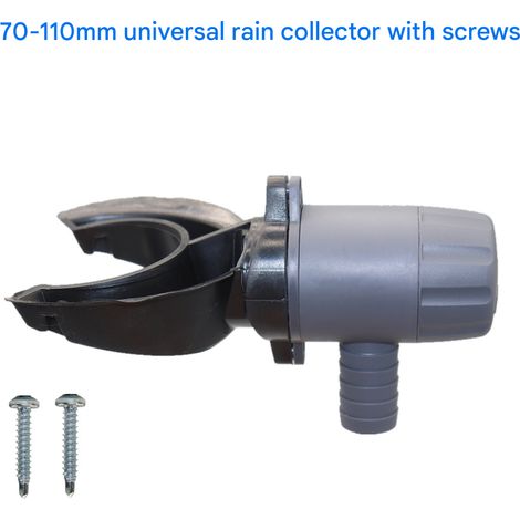 Collecteur d'eau de pluie (pour descentes de gouttière de 70 à 110 mm, pour récupérateurs d'eau de pluie destinés aux toitures jusqu'à 80 m²) 503070 gris