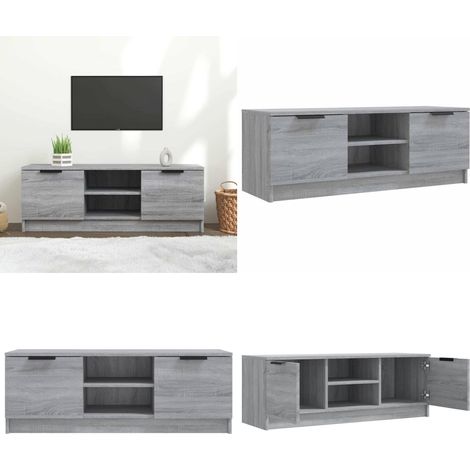 Meuble TV Sonoma gris 102x35x36,5 cm Bois d'ingénierie - Meuble Tv - Meuble Salon - Support Tv - Unité Tv - Bois D'ingénierie - Home & Living (1/5)