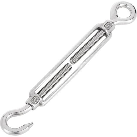 Bematik – Tendeur de câble en acier inoxydable 304 A2 – Modèle anneau à crochet 8 mm – Longueur ajustable 19 à 28 cm – Pour tension optimale (1/5)