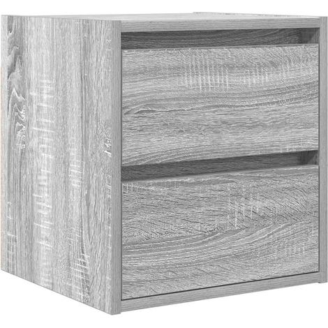 Maison Exclusive - Comodino a Muro Grigio Sonoma 38x34x40 cm