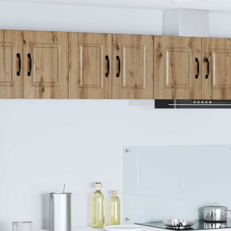 vidaXL Meuble mural PORTO 2 pcs Chêne artisanal Bois d'ingénierie (1/5)