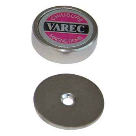 Cricchetto magnetico a pasticca rp varec mm 22 kg 3,0 + incontro (24 pezzi) Varec