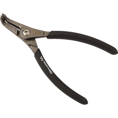 Alicates para anillos de retención, 170 mm de curvatura externa con resorte interno, Waryński (1/2)