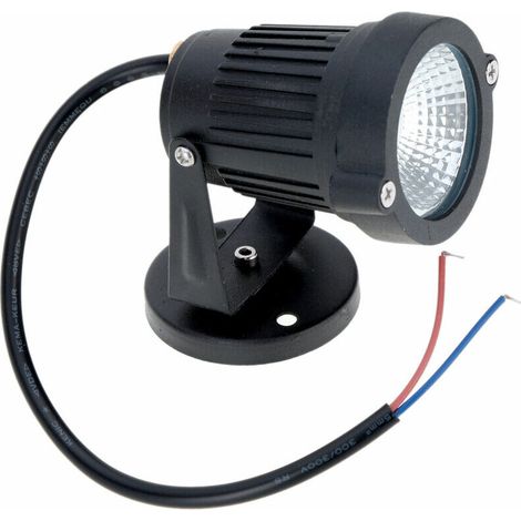 Spot Led En Aluminium Noir Pour Pelouse, 8W 85-265V, Blanc Chaud (1/5)