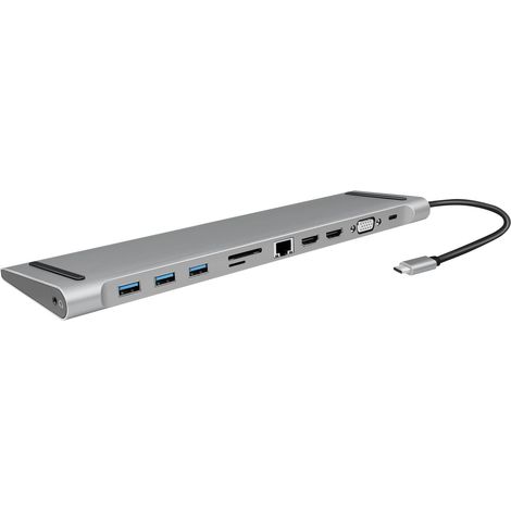 Dock usb c 11 in 1 hdmivgarj45usb c 100 w (1/5)