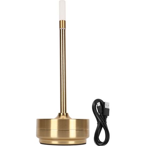 LED Cordless Table Lamp with Touch Sensor Portable LED Table Lamp USB Type C Rechargeable Bedside Lamp for Restaurant Bars Home Gold