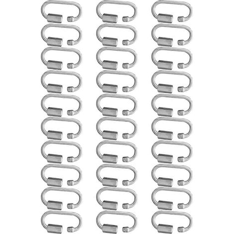 Raccord rapide 4 mm, raccord rapide robuste en acier inoxydable pour hamacs, camping et équipements de plein air (30 pièces) (1/4)