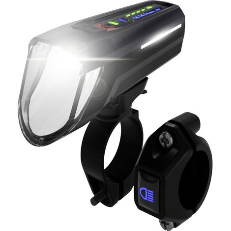 FISCHER FAHRRAD Fahrrad-Scheinwerfer  LED batteriebetrieben Schwarz (1/5)
