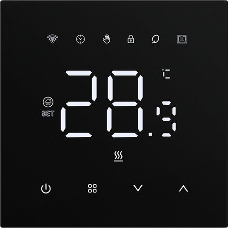 Thermostat WiFi intelligent pour chauffage par le sol électrique compatible avec Tuya - Contrôle à distance, programmation et antigel (1/5)