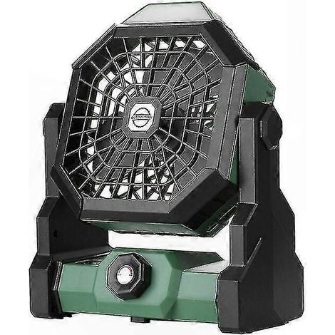 Ventilateur de Camping Portable à Vitesse Réglable en Continu pour Plein Air (Vert) (1/4)