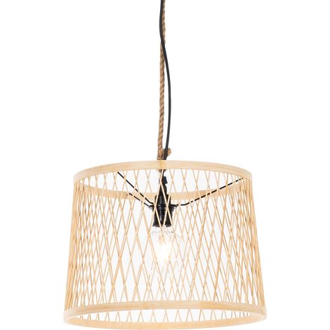 Rustic Outdoor Pendant Light Rattan 40 cm - Calamus