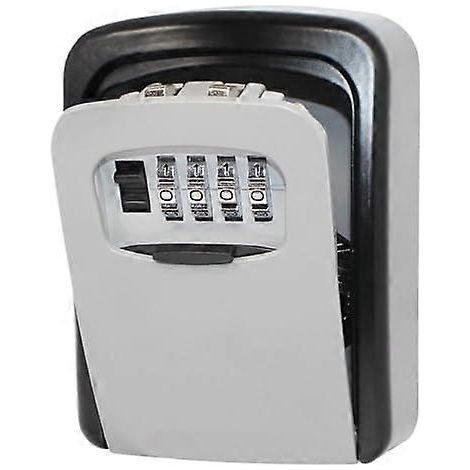 Außenwandmontierter Schlüsseltresor mit zurücksetzbarem 4-stelligen Code und robustem Metallgehäuse (1/5)
