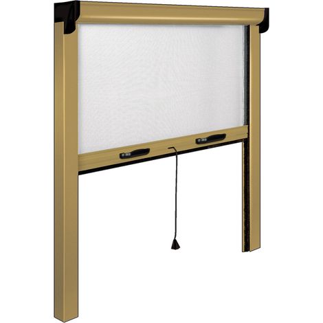 ZANZARIERA A RULLO - Bronzo - IN KIT 100X160H VERTICALE X FINESTRE - RIDUCIBILE AVVOLGIMENTO RALLENTATO