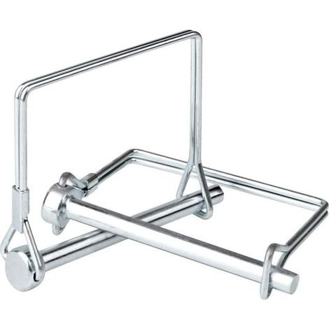 12pcs Goupille de Verrouillage Carrée 5/16 pouces (8mm) Goupille de Blocage Automatique de Sécurité en Acier au Carbone Galvanisé de Haute Qualité pour Jardin de Pelouse de Agricole de Tracteur (1/5)
