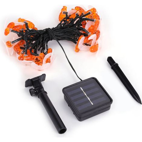 Guirlande lumineuse décorative à énergie solaire en forme d'abeille, composée de 30 ampoules LED, pour prairies. (1/5)