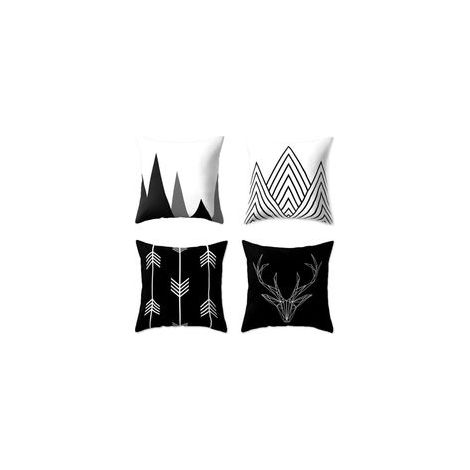 Taies d’Oreiller Géométriques, Lot de 4, Décoration Moderne pour Salon et Chambre à Coucher
