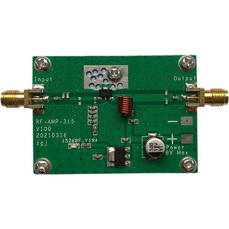 Carte d'amplificateur de puissance RF 300-330 MHz 315 MHz 8 W, module d'amplificateur de puissance haute fréquence, amplificateur de puissance numérique (1/5)