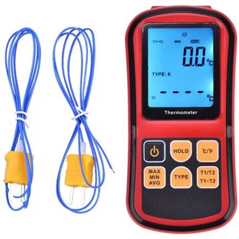 Sollbry GM1312 Thermomètre numérique à double canal avec écran LCD (1/5)