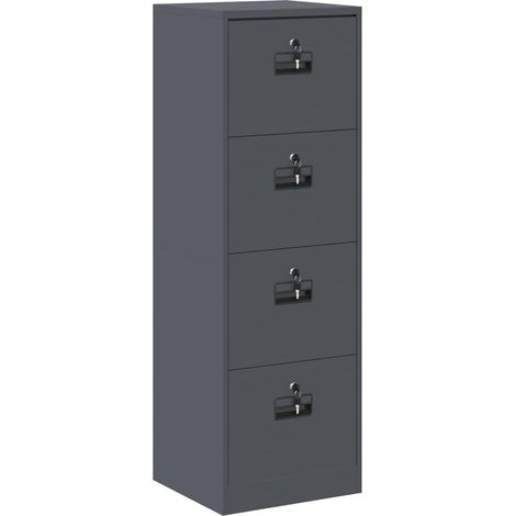 Maison Exclusive - Mueble archivador con cajón Antracita 45,5 x 4