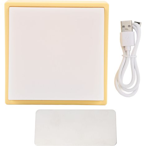 Veilleuse LED 3000K blanc chaud, mur magnétique Rechargeable pour armoire, chambre d'enfant, salle de bain (1/5)