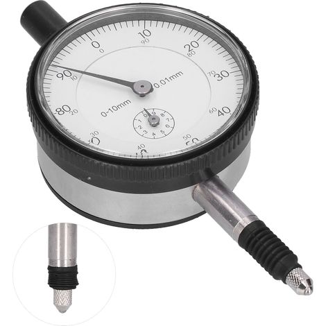 0–10 mm Messuhr mit verstellbarem Arm, Edelstahl-Längenmesswerkzeug mit Halterung, 0,01 mm (1/5)