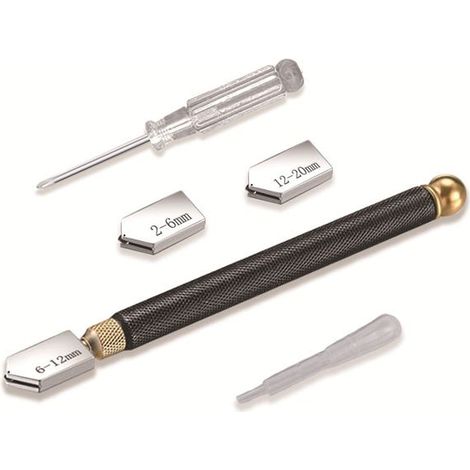 Cortador de vidrio profesional, herramienta de corte de vidrio tipo lápiz, capaz de cortar vidrio con un grosor de 2 a 20 milímetros. (1/5)