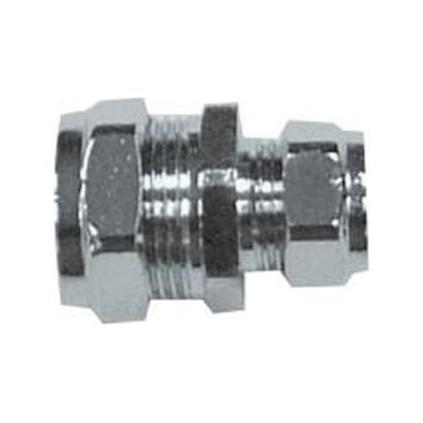PrimaPlus Chrome Brass Compression Reducing Coupling 15x8mm (1/2)
