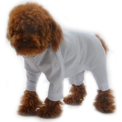 1 pyjama pour chien, en pur coton, léger et respirant, body chien, t-shirt chiot, pour intérieur/extérieur/voiture (1/5)
