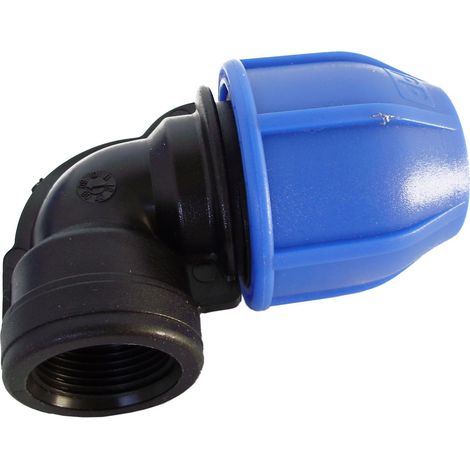GOMITO A COMPRESSIONE FILETTO FEMMINA PN16 MM 32X1F (1/2)