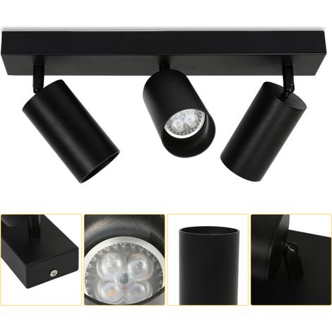 SWANEW Faretto da soffitto bianco caldo orientabile 4w GU10 Ideale per soggiorno, salotto, corridoio tre, 3 lampade (1/5)