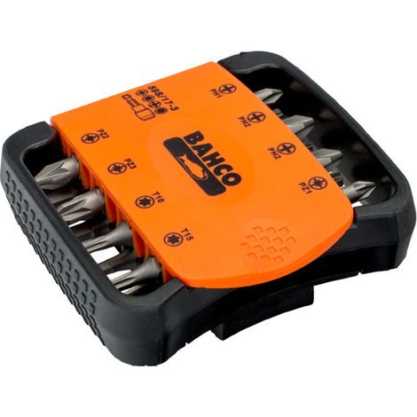 Juego de puntas de 1/4" para tornillos Pozidriv, Phillips, de cabeza TORX® inviolable y hexagonales (17 piezas) - Ref: 59S/17-3 - Unid: 1 (1/2)